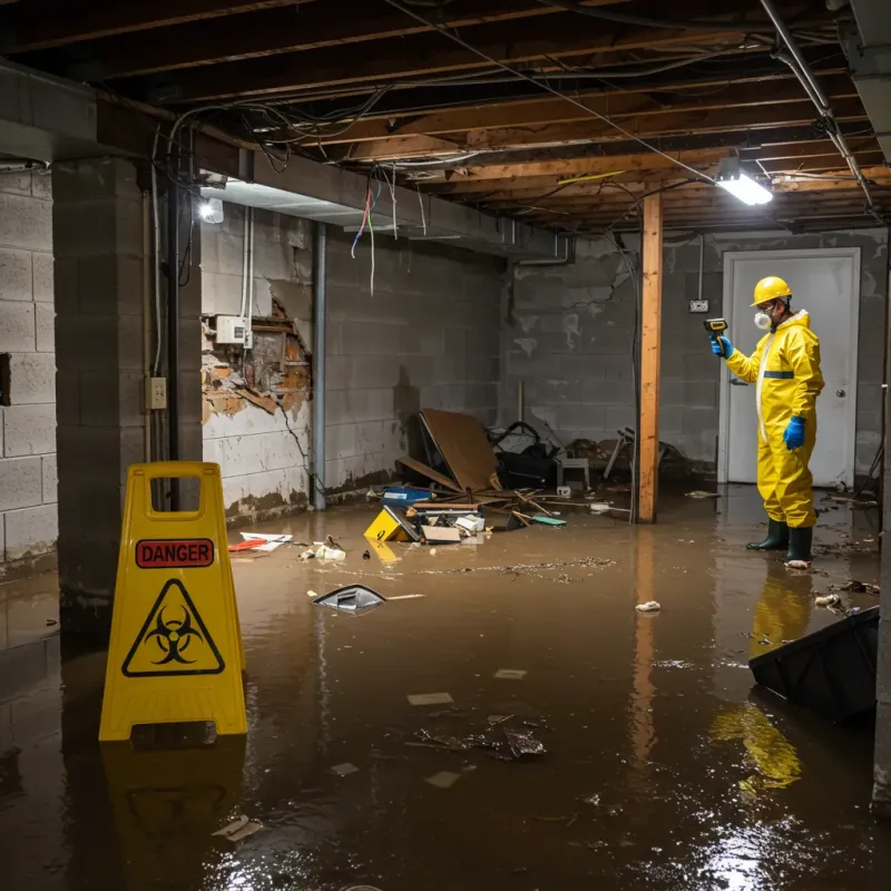 Flooded Basement Electrical Hazard in Franklin County, TX Property